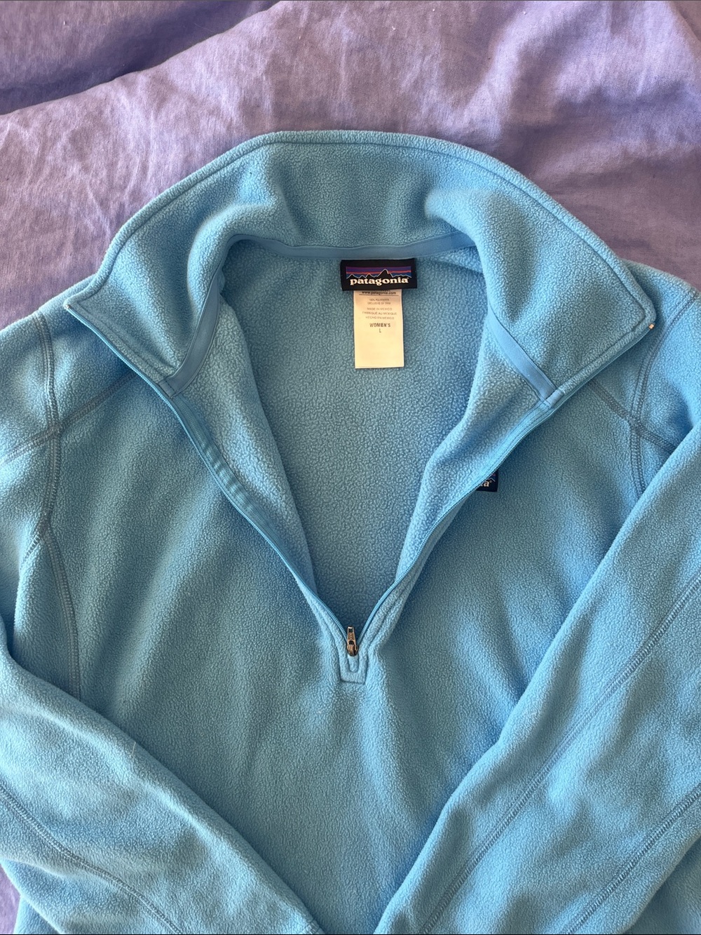 Patagonia Sky Blue Quarter-Zip Fleece Pullover - Women